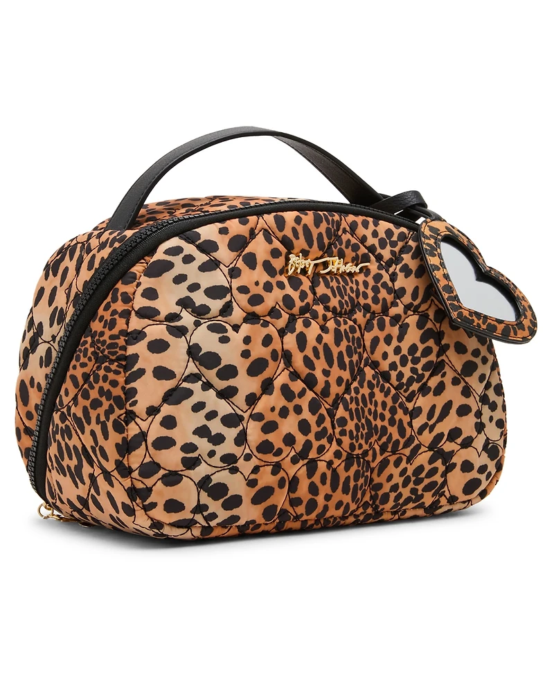 Betsey Johnson Loaf Cosmetic Case with Mirror