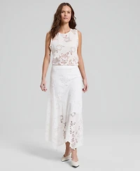 And Now This Women's Embroidered Handkerchief-Hem Maxi Skirt, Macy's Exclusive