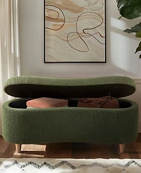 Ink+Ivy Bailey 48"W Boucle Flip Top Storage Bench