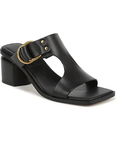 Franco Sarto Women's Roux Square Toe Slide Sandals