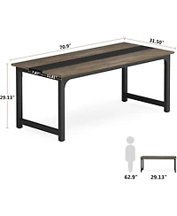 Tribesigns Large Executive Desk with Thicken Frame,70.8”Office Computer Desk，Modern Simple Workstation Business Furniture