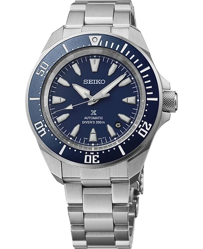 Seiko Men's Prospex Diver Silver Stainless Steel Bracelet Watch, 41.7mm