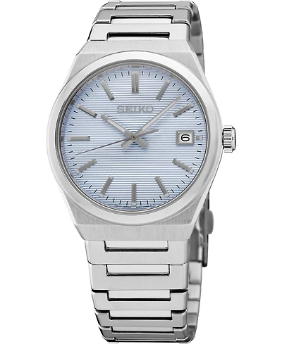 Seiko Men's Essentials Silver Stainless Steel Bracelet Watch, 38.9mm