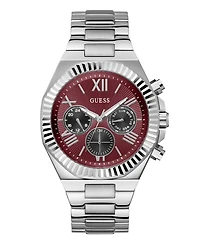 Guess Men's Silver-Tone Multi-Function Watch, 44mm