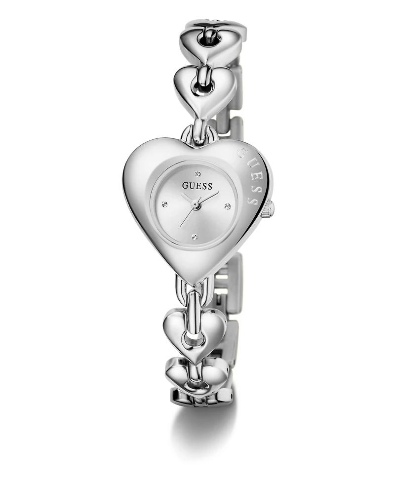 Guess Women's Silver-Tone Analog Watch, 28mm