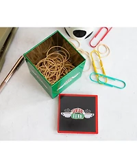 Friends Central Perk 4-Inch Tin Storage Box Cube Organizer with Lid | Basket Container, Cubby Cube Closet Organizer, Home Decor Accessories | Nostalgi