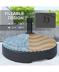 Outsunny Round Patio Umbrella Base Sd, /Water Filled,