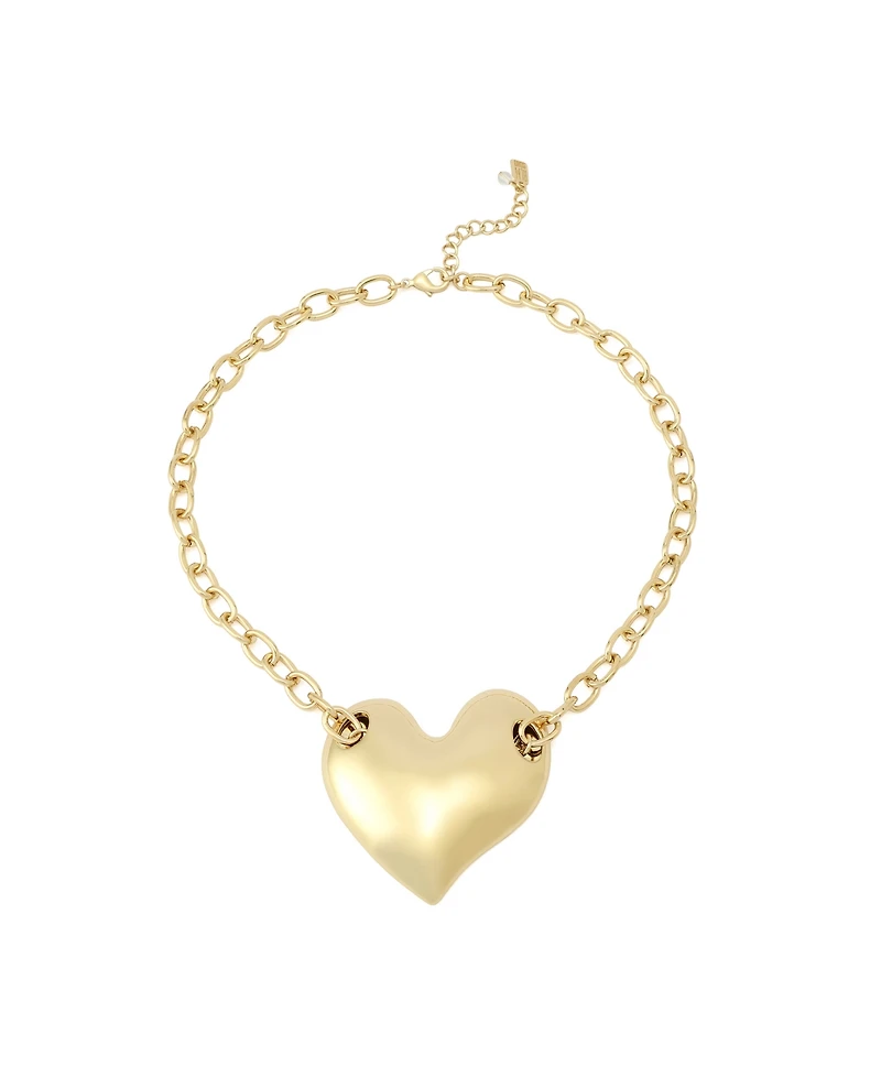 Robert Lee Morris Soho Gold Heart Pendant Statement Necklace
