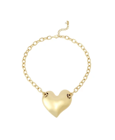 Robert Lee Morris Soho Gold Heart Pendant Statement Necklace