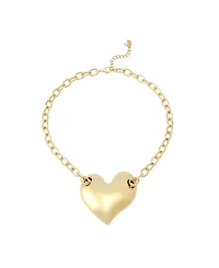 Robert Lee Morris Soho Gold Heart Pendant Statement Necklace