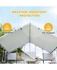 PawHut 94.5" Extra Large Catio, Outdoor Cat Enclosure with Waterproof Cover