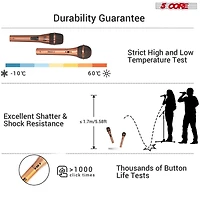 5 Core Dynamic Microphone Handheld Cardioid Pair Xlr Wired Professional Couple Mic for Duet Karaoke