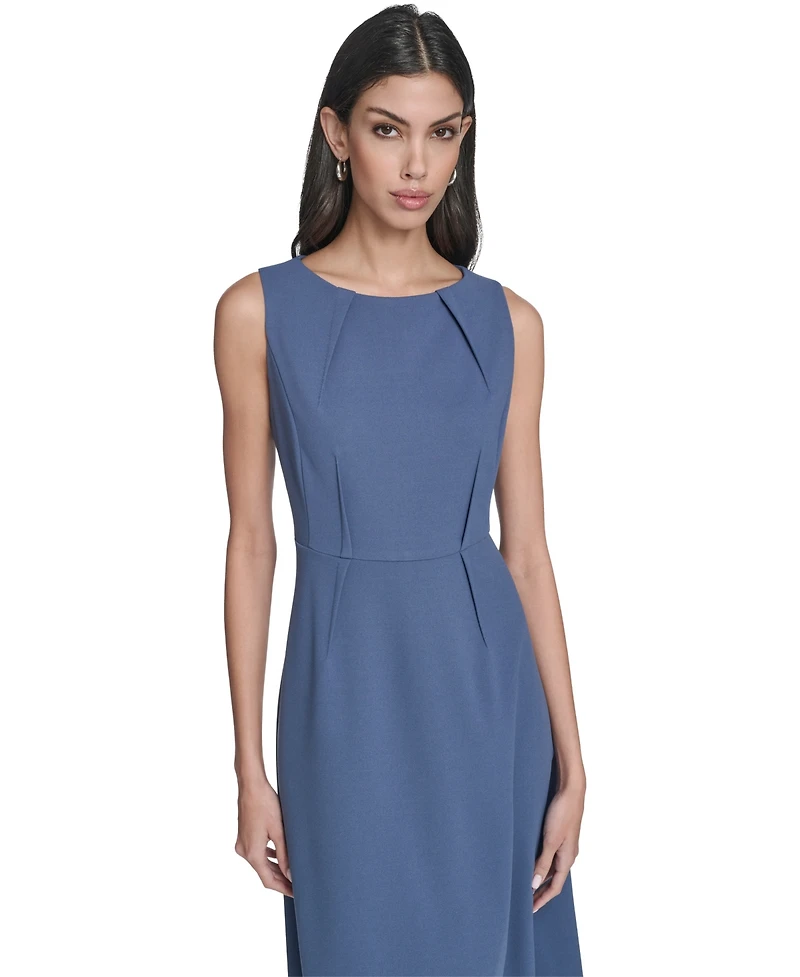Calvin Klein Women's Sleeveless Seamed Midi Dress