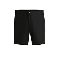 Boss by Hugo Men's Quick-Dry Ripstop Logo-Trimmed Swim Shorts