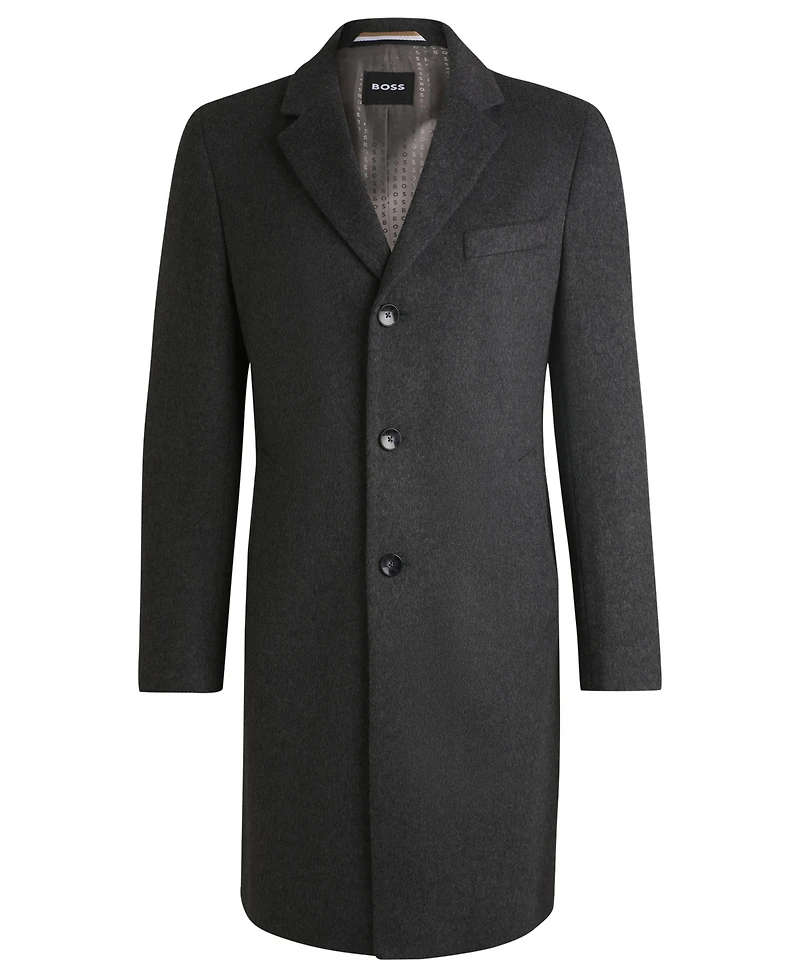 Boss by Hugo Men's Virgin Wool Cashmere Slim-Fit Coat