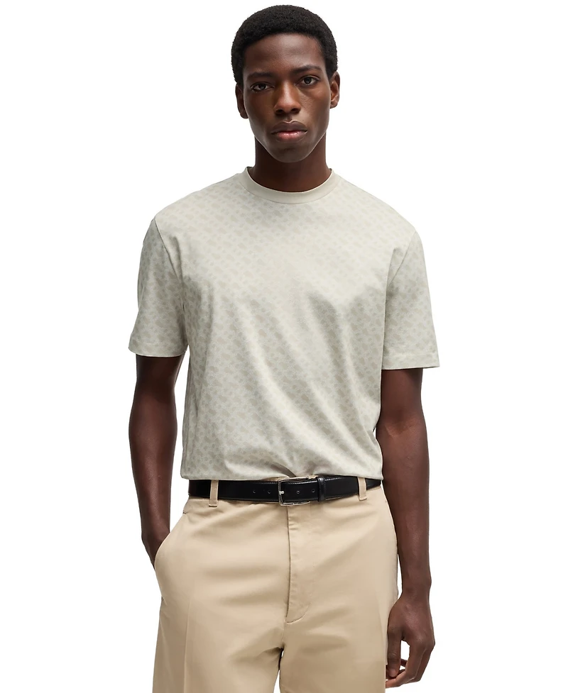 Boss by Hugo Men's Printed Monogram Cotton Regular-Fit T-Shirt
