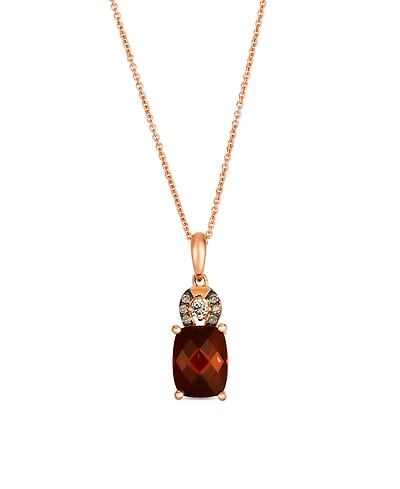 Le Vian Garnet (2.80 ct. t.w.), Vanilla and Chocolate Diamond Pendant Necklace (0.12 ct. t.w.) in 14k Strawberry Gold