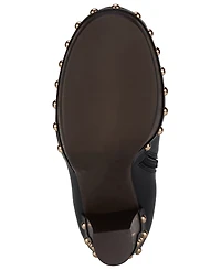 Jeffrey Campbell Women's Kamari Wooden Platform Knee-High Dress Boots