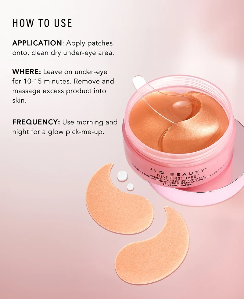 JLo Beauty That First Take Define and Depuff Eye Mask with Spatula