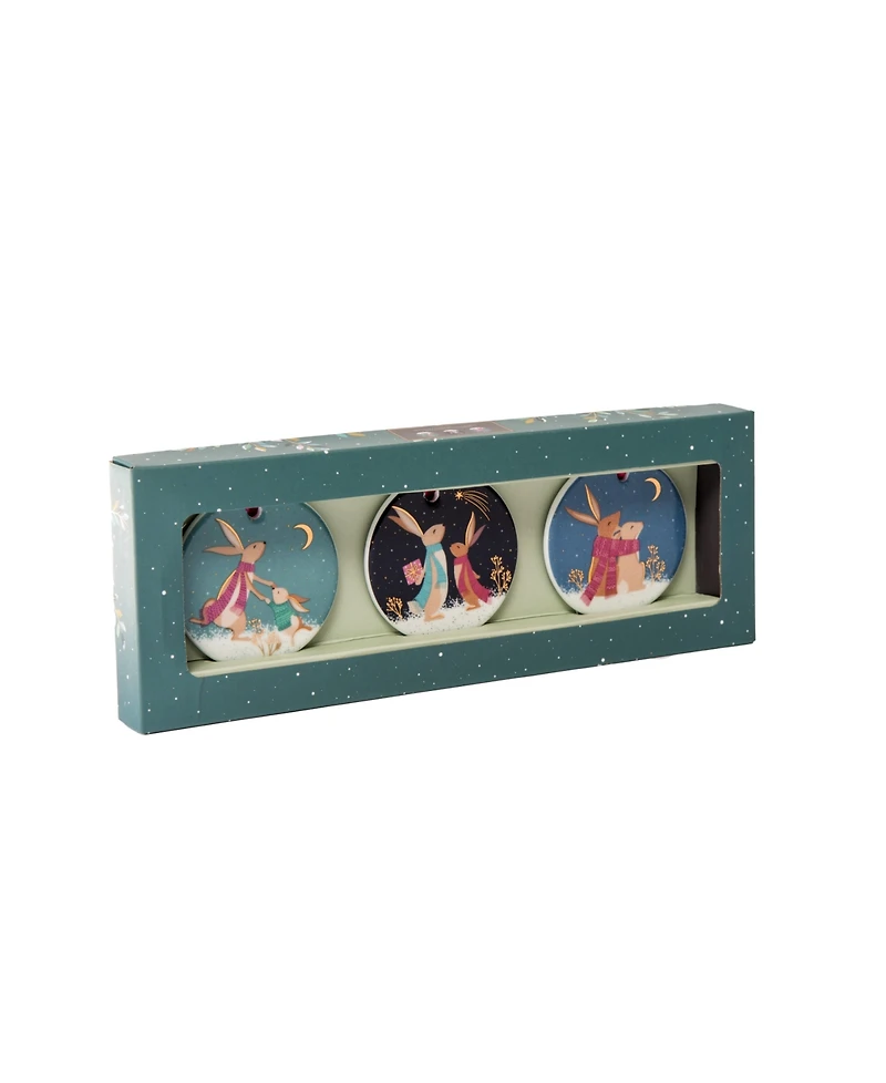 Portmeirion Sara Miller Woodland Tales Christmas Decorations, Set of 3