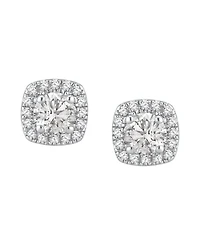 Macy's Diamond Halo Stud Earrings (1 ct. t.w.) in 14k White Gold