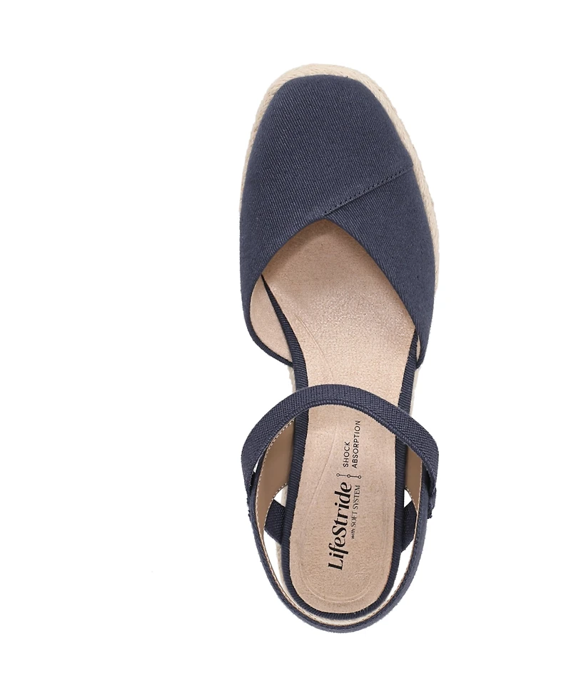 LifeStride Women's Pilar Espadrille Wedge Sandals