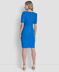 Dkny Women's Short Sleeve Sheath Dress
