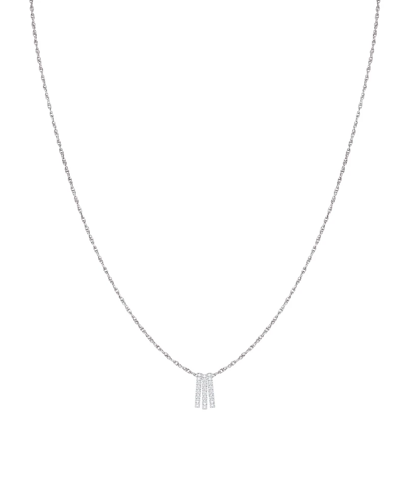 Macy's Diamond Pendant Necklace (1/4 ct. t.w.) in Sterling Silver