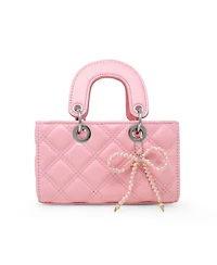 Zomi Gems Quilted Rectangle Bow Charm Handbag
