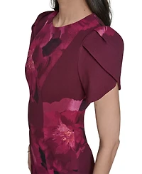 Calvin Klein Women's Crewneck Short-Sleeve Midi Dress