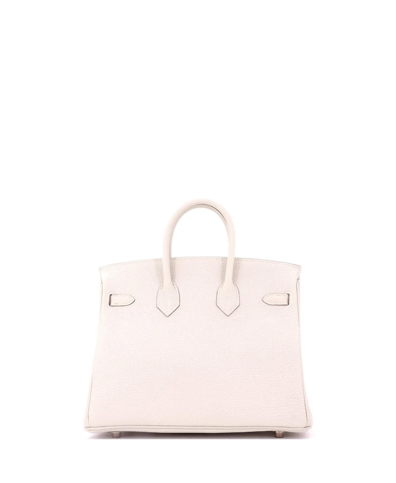 Pre-Owned HERMES Birkin 25 Handbag Light Togo with Rose Gold Hardware