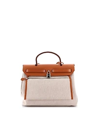 Pre-Owned Hermes 31 Herbag Zip Pegase Pop Toile and Leather