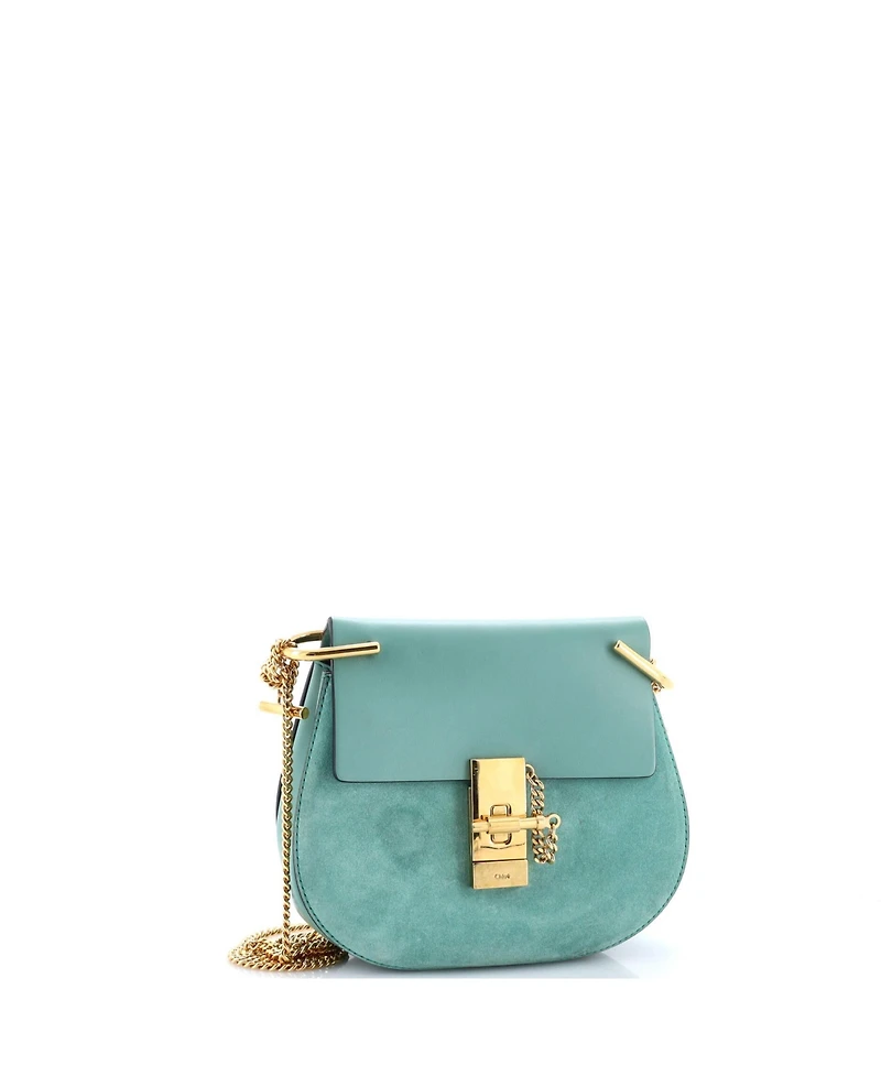 Pre-Owned Chloe Mini Drew Crossbody Bag Leather and Suede