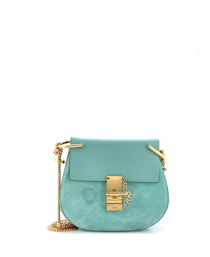 Pre-Owned Chloe Mini Drew Crossbody Bag Leather and Suede