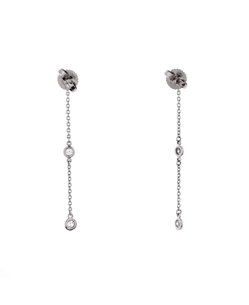 Pre-Owned Tiffany & Co Elsa Peretti Diamonds By The Yard 3 Stone Drop Earrings