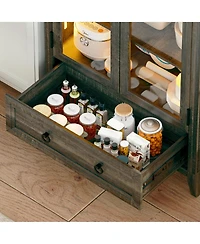 Vlsrka Vanity Makeup Desk with Mirror and Lights