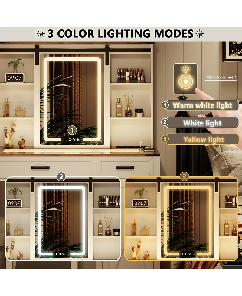 Vlsrka Vanity Makeup Desk with Mirror and Lights