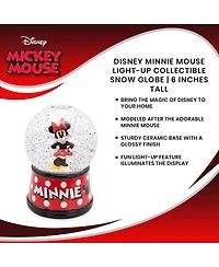 Disney Minnie Mouse Light-Up Snow Globe with Swirling Glitter Display Piece Decoration | Home Decor for Kids Room Essentials | Precious Keepsake, Cute