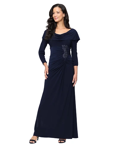 Alex Evenings Women's Long Jersey Dress