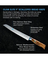 Messermeister Oliva Elite Scalloped Bread Knife / 9"