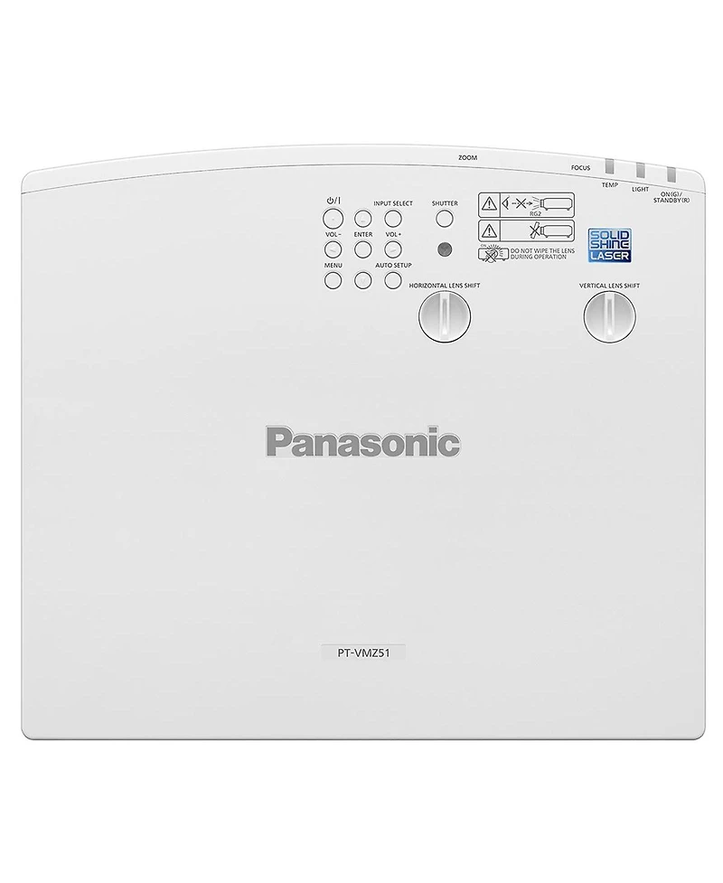Panasonic Pt-VMZ51 Wuxga Lcd Laser Projector, 5200 Lumens, White