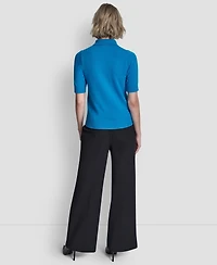 Dkny Women's Short-Sleeve Collared Sweater