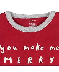 Gerber Baby Neutral 2-Piece Snug Fitting Pajama Set, Gingerbread House