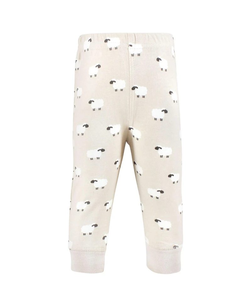 Hudson Baby Baby Boys Hudson Cotton Pants and Leggings, Taupe Sheep