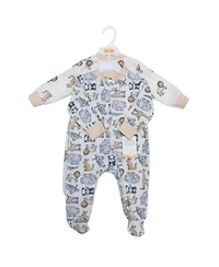 Hudson Baby Boys Fleece Sleep and Play, Kangaroo Neutral, 0-3 Months