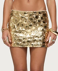 Edikted Women's Hanina Sequin Mini Skirt