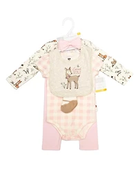 Hudson Baby Girls Cotton Layette Set, Enchanted Forest, 9-12 Months