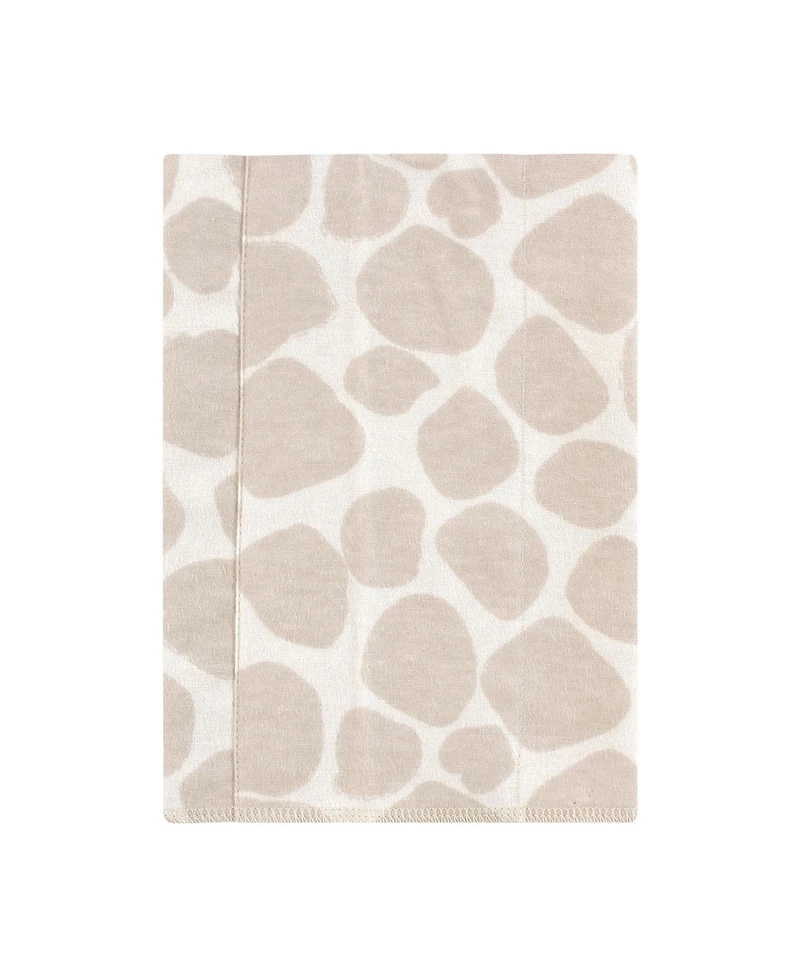 Hudson Baby Cotton Flannel Burp Cloths 7-Pack, Giraffe , One Size