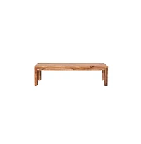 Porter Designs Urban Solid Sheesham Wood Dining Bench, Natural