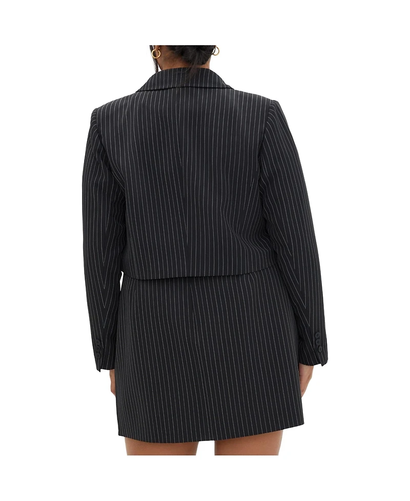 City Chic Women's Payton Pinstripe Jacket